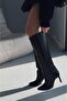 Oslanna Black Crocodile Casual Women's Boots - 4