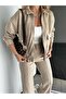 Stone Zippered Suede Sports Jacket - 5