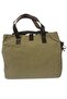 Vintage Casual Design Waterproof Canvas Leather Three Compartment Daily School Trip Shoulder Bag 37X31Cm - 5