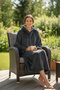 Serona Wellsoft Plush Hooded Long Poncho Soft Textured Wearable Tv Blanket |   Anthracite - 2