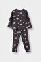 Baby Girl Pajama Set Heart Pattern Long Sleeve Top Long Bottom (25 Au) - 4