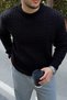 Mira Premium Hair Knit Crew Neck Black Thick Knitwear Sweater - 5