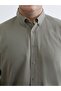 Plus Size Regular Fit Long Sleeve Dobby Men's Shirt - 5