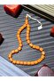 Squeeze Stick Amber Prayer Beads: Alpine Elegance in Honey Tones
