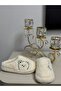 Teddy Bear Patterned Plush Women's House Slippers Winter Woolen Dowry and Bundle Slippers No Sound Thick Sole - 4