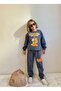 Boy's 3-Thread 100% Cotton Combed Colorful Tracksuit Set - 3