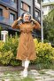 Tan Fur Lined and Waterproof Large Size Oversize Women's Winter Coat & Coat - 6