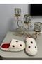 Strawberry Embroidered Fluffy House Slippers Dowry Slippers Non-Slip Sole - 4