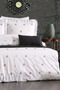 Avelisse 100% Cotton Colorful Floral Embroidery, Ruffled 8-Piece Premium Double Duvet Cover Set - 3
