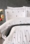 Avelisse 100% Cotton Colorful Floral Embroidery, Ruffled 8-Piece Premium Double Duvet Cover Set - 4