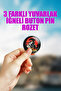 Street Fighter Video Game Bag Ornament Pin Button Badge Set (3 Pcs) - 3