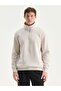 Lcw Vision Zippered Stand Collar Men's Thick Sweatshirt