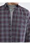 Regular Fit Long Sleeve Plaid Men's Shirt - 3