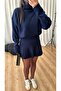 Women's Turtleneck Skirted Knitwear Set - 2