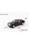 Alloy Car Model 1:24 Rolls-Royce Phantom Diecast Toy with Sound & Light - Black
