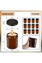 12-Pack 8 oz Amber Round Glass Pot Jar - 2