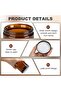 12-Pack 8 oz Amber Round Glass Pot Jar - 3