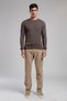 Ricky Nd 1 Men's High Rise Straight Relaxed Cut High Waist Velvet Trousers Straight Leg Light Beige