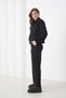 Women's Oversized Zippered Hooded Sweatshirt Wide Leg Sporty Stylish Tracksuit Set Suitable for Hijab - 7