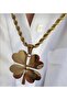 Steel Clover Necklace (60 cm) - 2