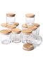 (12 Pack) Glass Candle Jars with Bamboo Lids for Making Candles, 10 OZ Empty Candle Tins with W