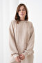 Women's Oversized Hooded Sweatshirt Pleated Design Tracksuit Set Suitable for Hijab - 4