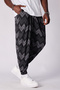 Unisex Jacquard Patterned Pleated Baggy Trousers - 3