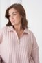 Women's Powder Polo Neck Zippered Oversized Knitwear Sweater - 2