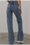 Jax Stretch Fabric Women's Medium Snow Super High Waist Wide Leg Denim Jeans Palazzo Pants