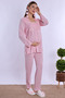Cotton Maternity Pajama Set with Nursing Features for Pre and Postpartum Effortt - Pink - 6