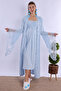 Cotton Maternity Set with Breastfeeding Features 4 Pieces Effortt - Blue - 2