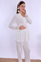 Cotton Fabric Maternity Set with Breastfeeding Features Effortt |   4 Pieces - Powder-Ecru - 6