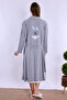 Effortt Blue Maternity and Postpartum Nightgown Set with Robe - 4