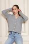 Women's V-Neck Pearl Button Soft Textured Hair Knitwear Cardigan 70917 - 6