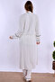 Effortt Ecru Robed Maternity and Postpartum Pajama Set - 4
