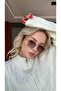 Geometric Triangle Surat Degarde Sunglasses Gold Detailed Uv400 Protected