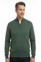 Men's Thin Wool Knitwear Knit Regular Fit Dad Zipper Half Turtleneck High Neck Sweater Blouse 5160