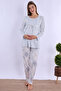 100% Cotton Maternity & Postpartum Pajama Set with Nursing Detail |   Adjustable Waist Effortt - Blue - 4