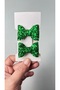 Pine Green 2-Piece Mini Bow Clip Buckle (5cm Metal Clip) - 3