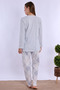 Effortt Blue 100% Cotton Maternity Pajama Set with Dressing Gown - 6