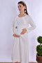 Cotton Maternity Nightgown with Breastfeeding Feature Effortt - Blue - 3
