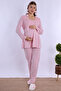 Cotton Maternity Pajama Set with Nursing Features for Pre and Postpartum Effortt - Pink - 2