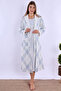 Effortt Blue 100% Cotton Maternity Nightgown Set - 2