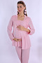 Effortt Pink Dressing Gown Maternity Pajama Set - 6