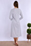 100% Cotton Maternity Nightgown with Breastfeeding Feature Effortt - Blue - 3