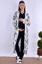 Effortt Navy Blue Maternity Pajama Set with Dressing Gown - 2