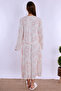 Floral Patterned Dressing Gown Maternity Nightgown Set Effortt - Powder-Ecru - 3