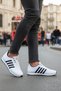 Men's White Black Daily Lace-Up Sneaker Casual Comfortable Soft Soled Comfortable Stylish Sports Shoes