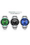 Men Mechanical Watches Black Gray Ceramic Bezel green and grey - 5