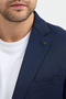 Belarus Men's Dark Navy Blue Polyviscon Fabric Sports Slim Fit Blazer Jacket - 2